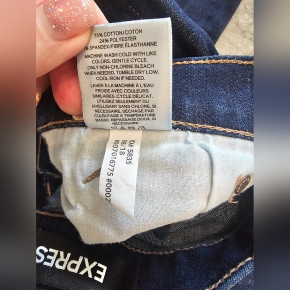 Express Distressed Stretch Mid Rise Legging Jeans 6R - Picture 5 of 11